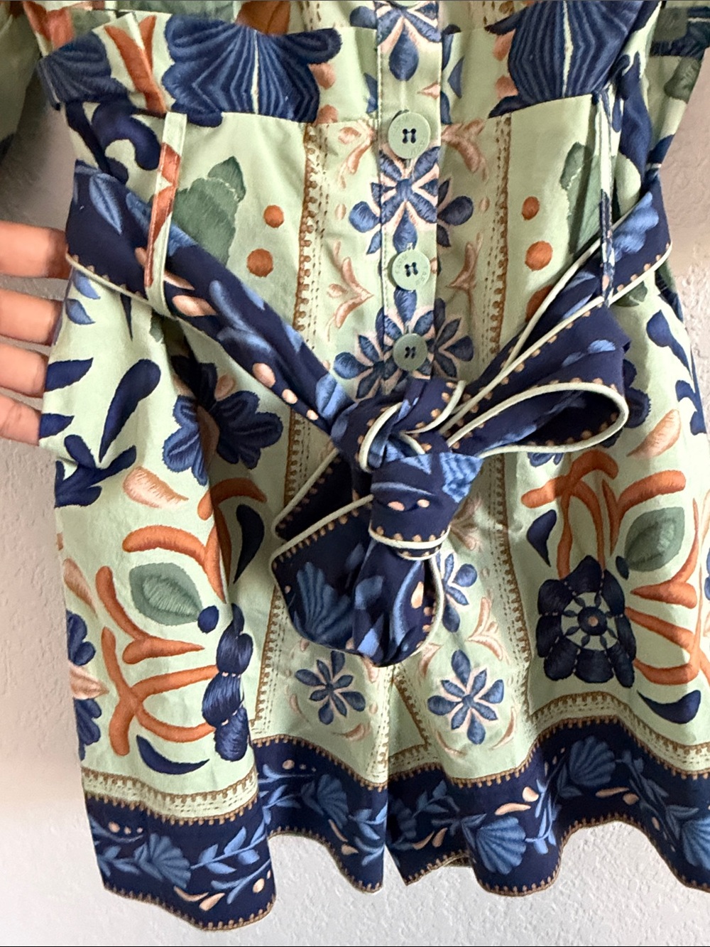 New FARM Rio Ocean Tapestry Romper. Size XS - Picture 9 of 14